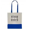 Torba jasna ECO na ramię z nadrukiem "NIOSĘ DOBRO" płócienna